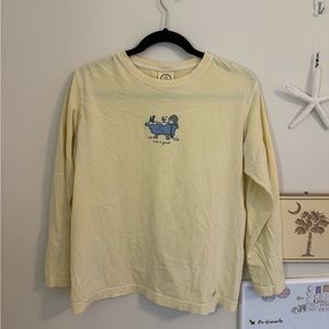 Life Is Good Yellow Long Sleeve Tee